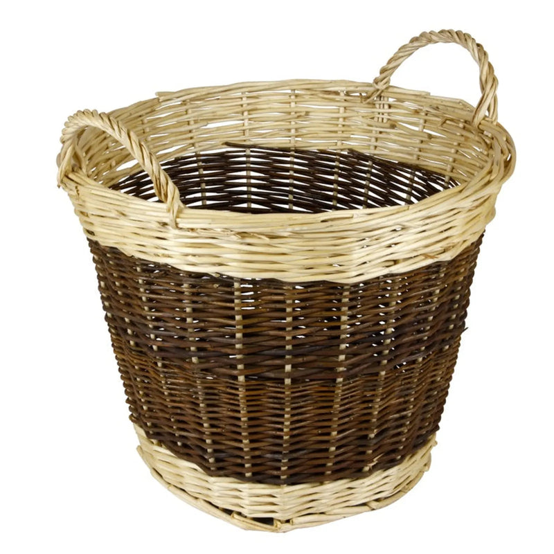 Stax Hearth & Home Two Tone Log Basket 48cm