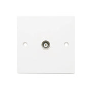Securlec Single Flush Co Axial Aerial Socket Square Edge