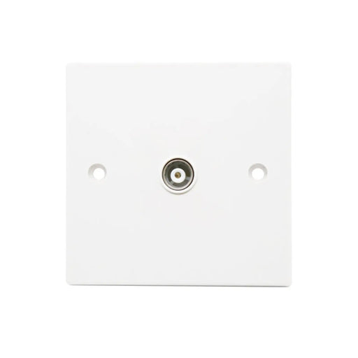 Securlec Single Flush Co Axial Aerial Socket Square Edge