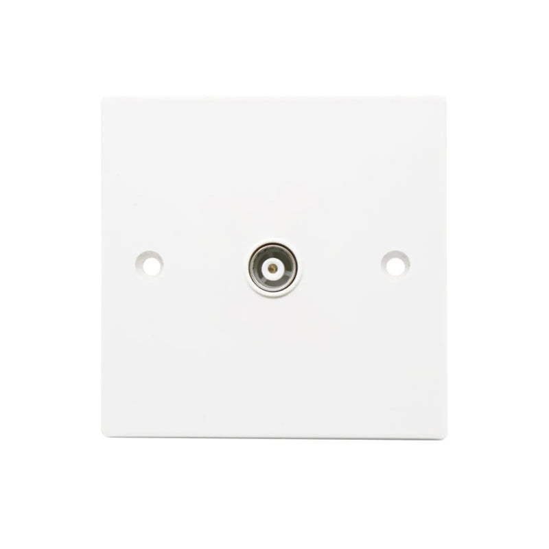 Securlec Single Flush Co Axial Aerial Socket Square Edge