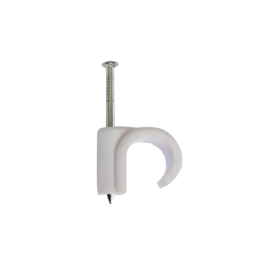 Securplumb 10mm White Nail In Pipe Clips Pack 100