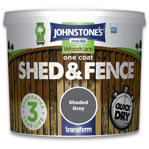 Johnstones One Coat Shed & Fence 5L Shaded Grey