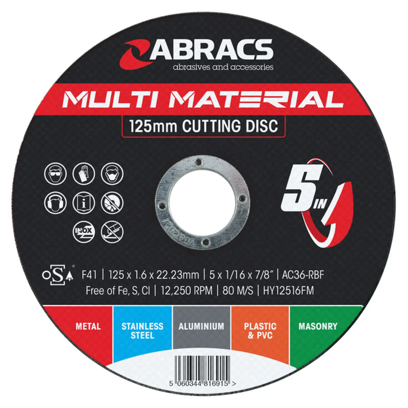 Abracs Multi Material 5in1 Cutting Disc 125mm