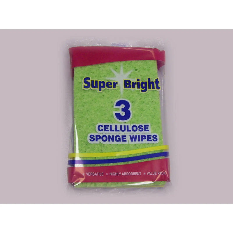 Superbright Cellulose Sponge Wipes Pack 3
