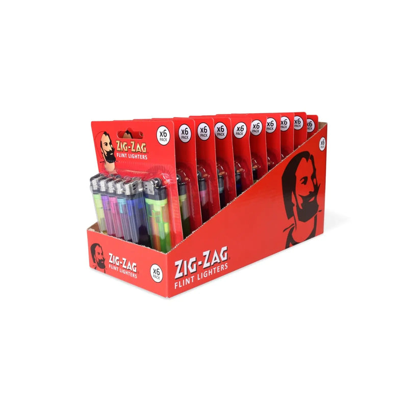 Zig Zag Flint Lighters Pack 6