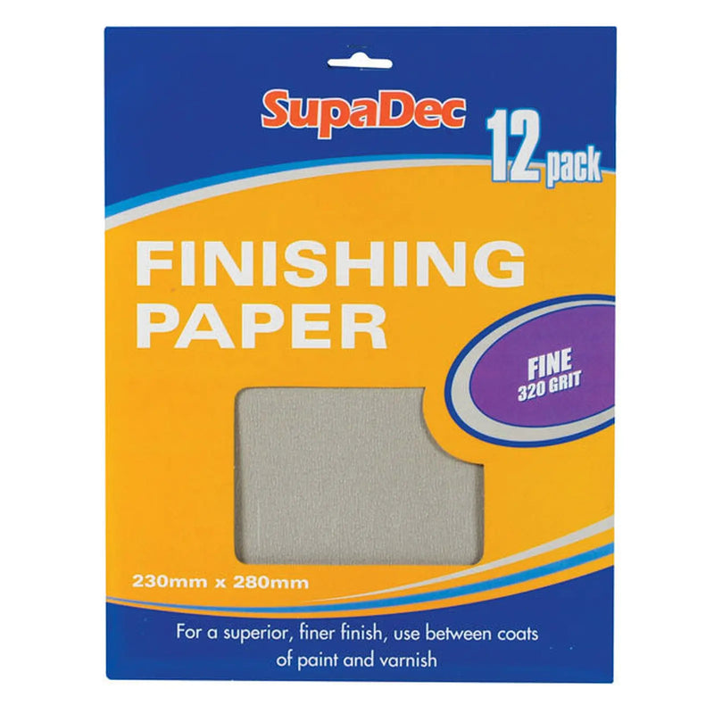 SupaDec Finishing Paper 12 sheets, Assorted