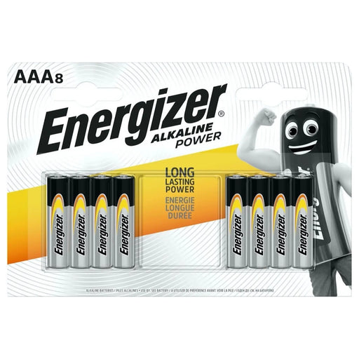 Energizer Alkaline Power Batteries AAA Pack 8