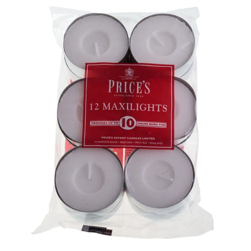 Price's Candles Maxi Tealight Unscented 12 Pack