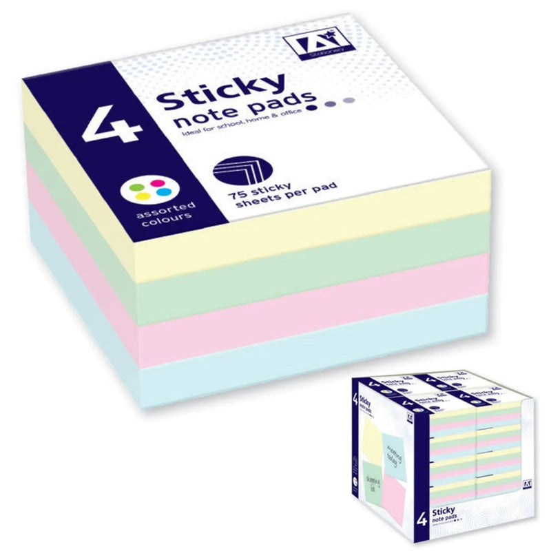 Ig Design Square Sticky Note Pads Pack 4