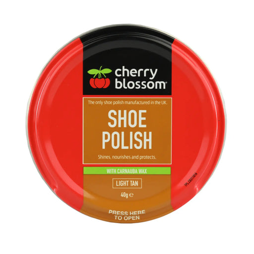 Cherry Blossom Shoe Polish Light Tan 40g