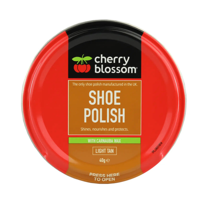 Cherry Blossom Shoe Polish Light Tan 40g