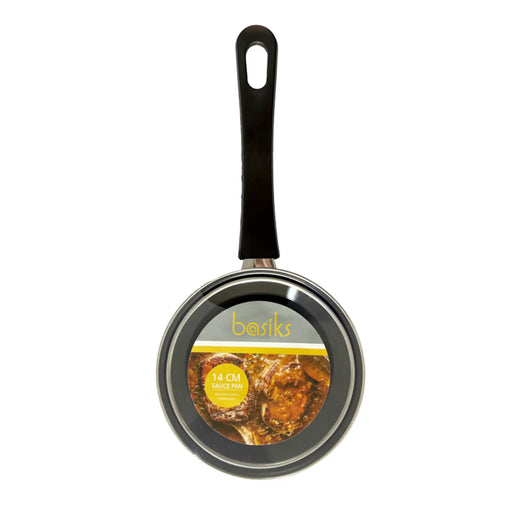 Basiks Carbon Steel Saucepan And Lid 14cm