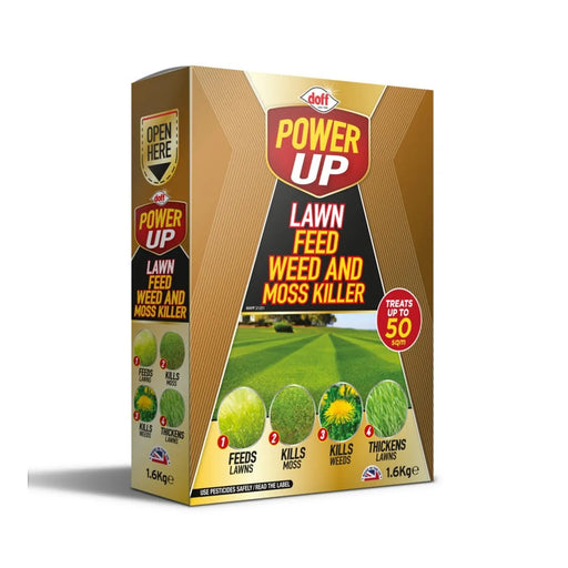 Power Up Lawn Feed, Weed & Mosskiller 1.6kg 50sqm
