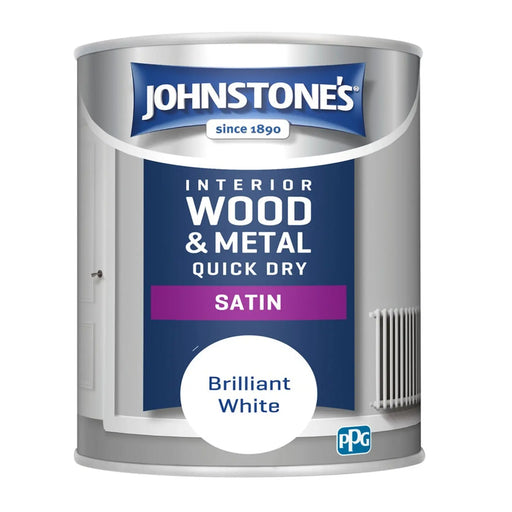 Johnstone's Quick Dry Satin 750ml Brilliant White
