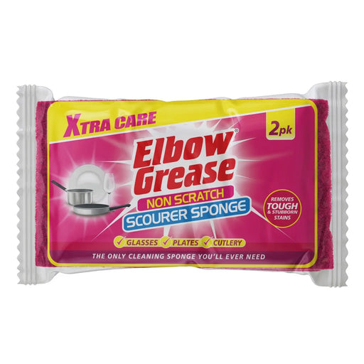 Elbow Grease Non Scratch Scourer Sponge Pack 2