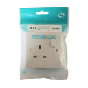 Securlec 1 Gang Switched Socket Double Pole Square Edge