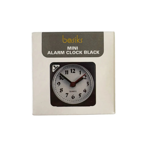 Basiks Mini Alarm Clock Black