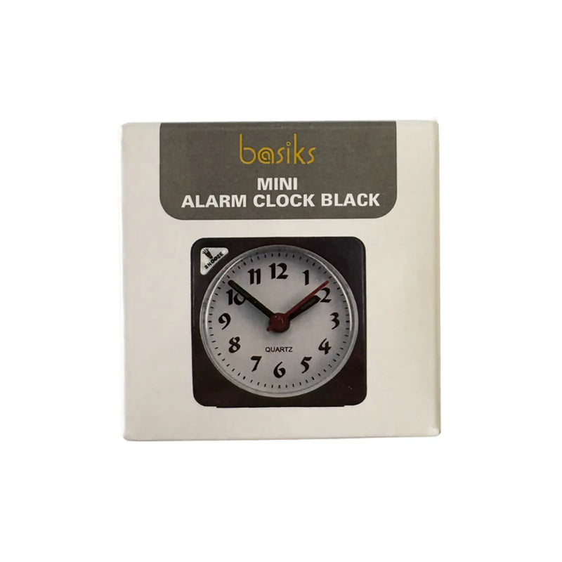 Basiks Mini Alarm Clock Black