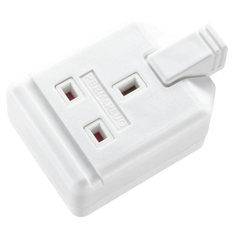 Masterplug Rubber Extension Socket White BS1363/13a