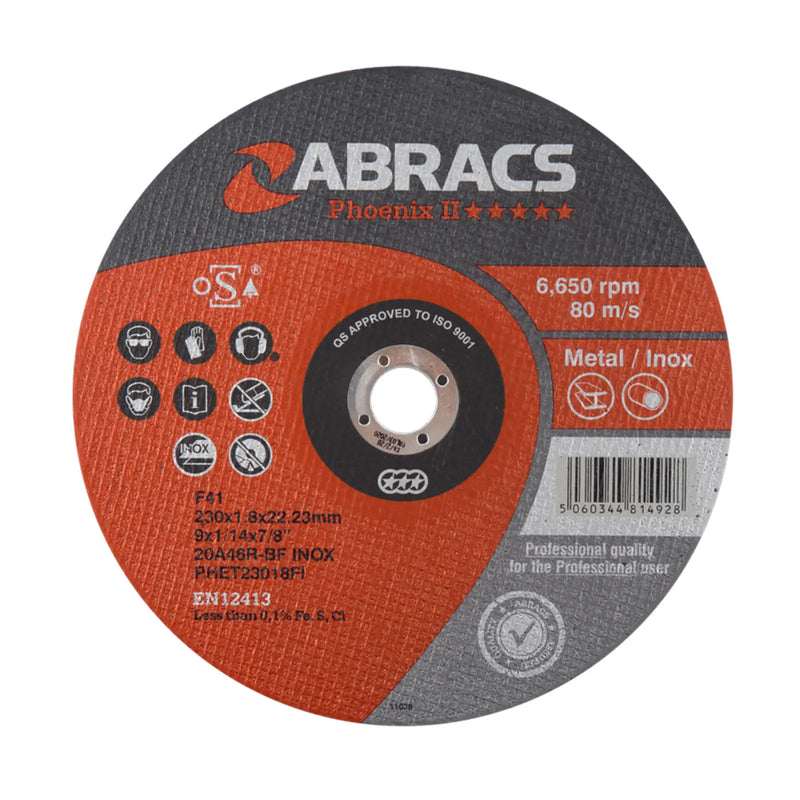 Abracs Phoenix II Extra Thin Cutting Disc 230mm x 22mm