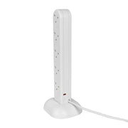 Securlec 10 Way Extension Lead 1m White