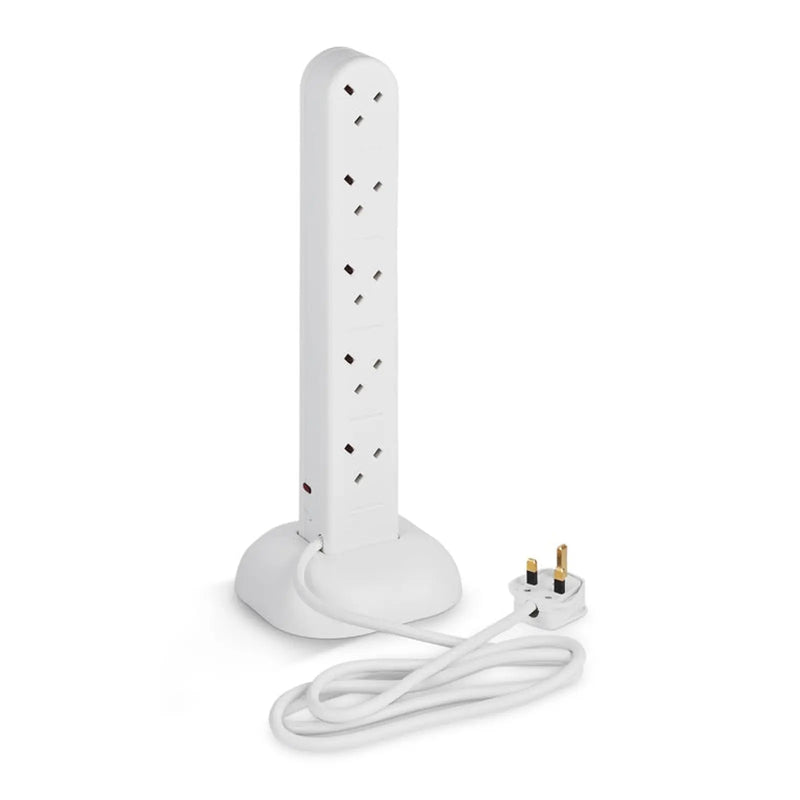 Securlec 10 Way Extension Lead 1m White