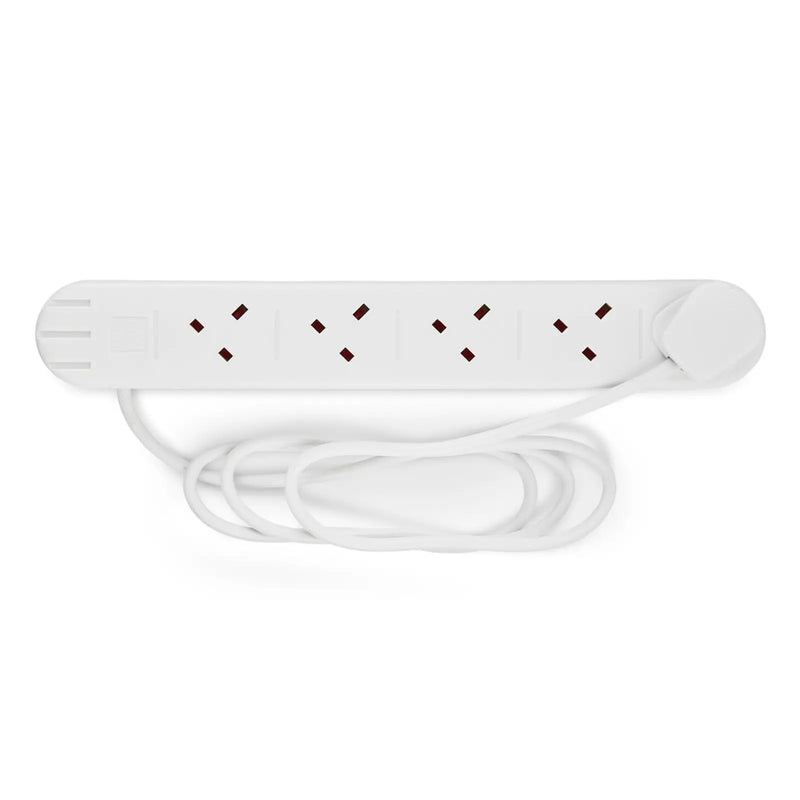 Securlec 10 Way Extension Lead 1m White