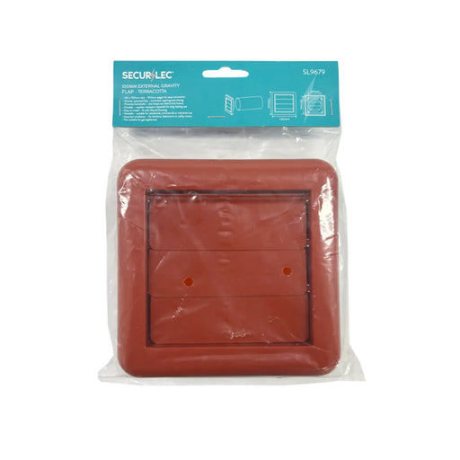 Securlec Externa Gravity Flap Terracotta 100mm 4"