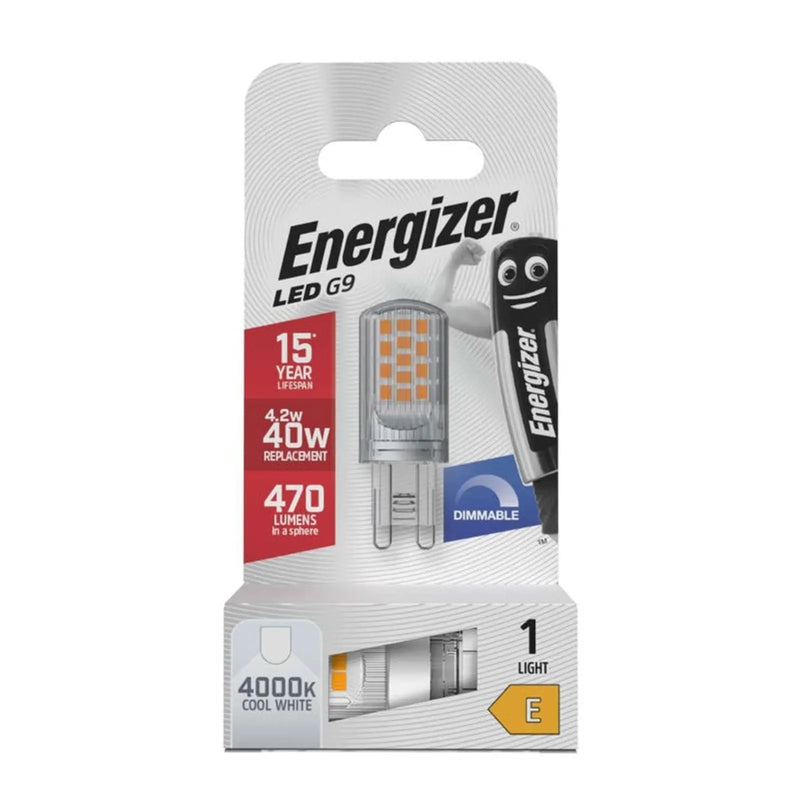 Energizer LED G9 4.2w 470lm Dimmable 4000k