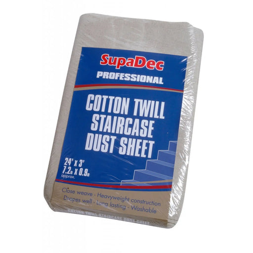 SupaDec Cotton Twill Staircase Dust Sheet 24' x 3' (7.3m x 0.9m) approx
