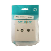 Securlec 2 Gang Aerial Socket Square Edge
