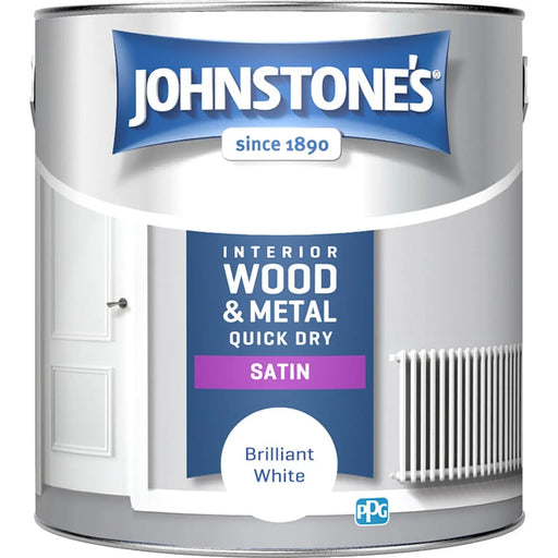 Johnstone's Quick Dry Satin - Brilliant White 2.5L