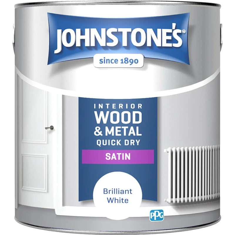 Johnstone's Quick Dry Satin - Brilliant White 2.5L