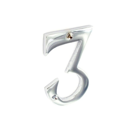 Securit Chrome Numeral 75mm 3