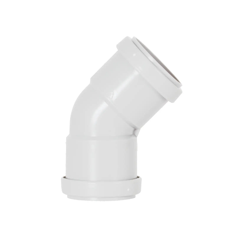 Davant Push Fit Obtuse 45° Bend 40mm White