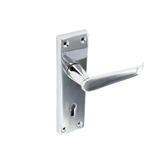 Securit Chrome Flat Lock Handles (Pair) 150mm