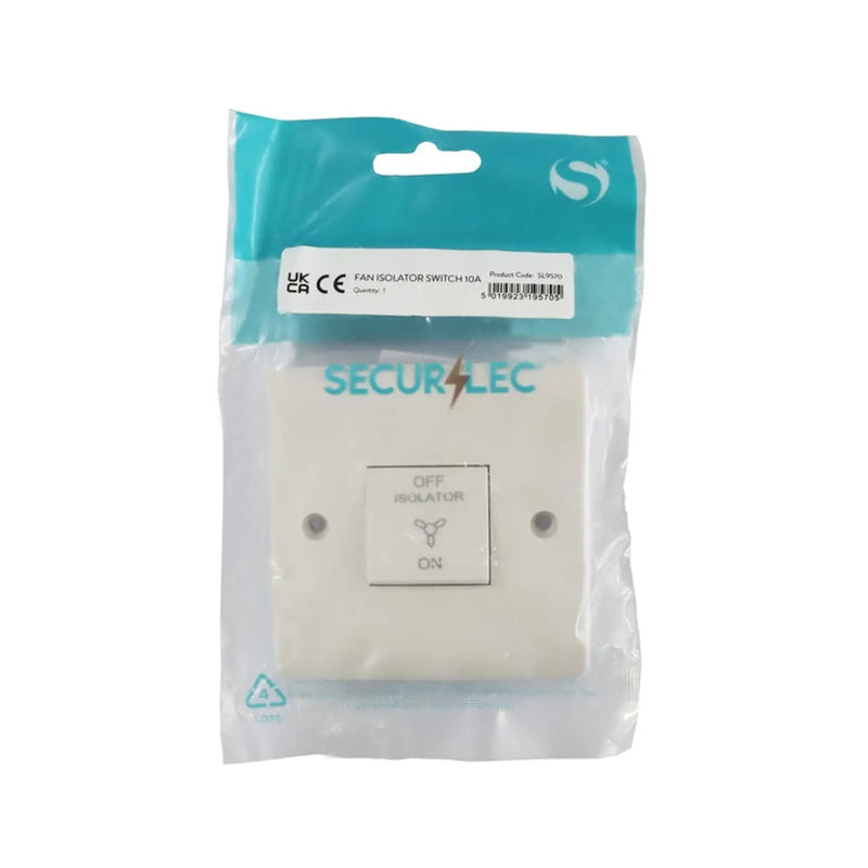Securlec Fan Isolator Switch Round Edge