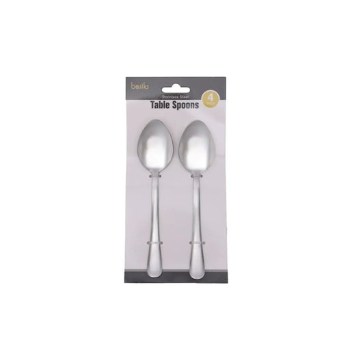 Basiks Stainless Steel Tablespoons Pack 4