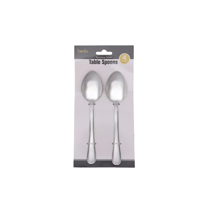 Basiks Stainless Steel Tablespoons Pack 4
