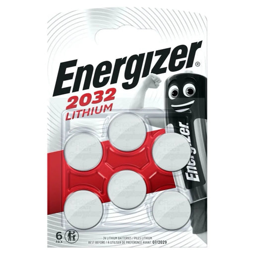 Energizer Lithium CR2032 Batteries Card 6