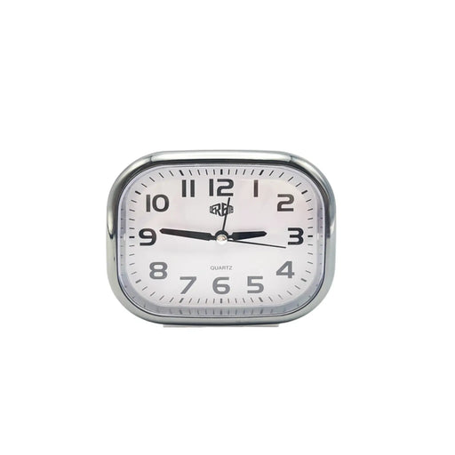 Basiks Alarm Clock White/Silver Frame
