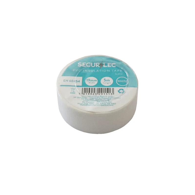 Securlec PVC Insulation Tape Pack 10 White 5m
