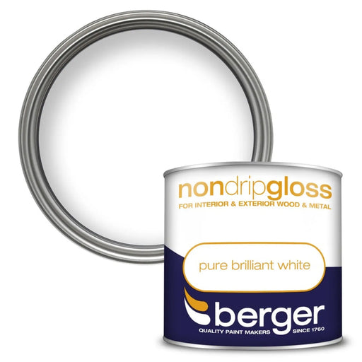 Berger Non Drip Gloss 250ml Pure Brilliant White