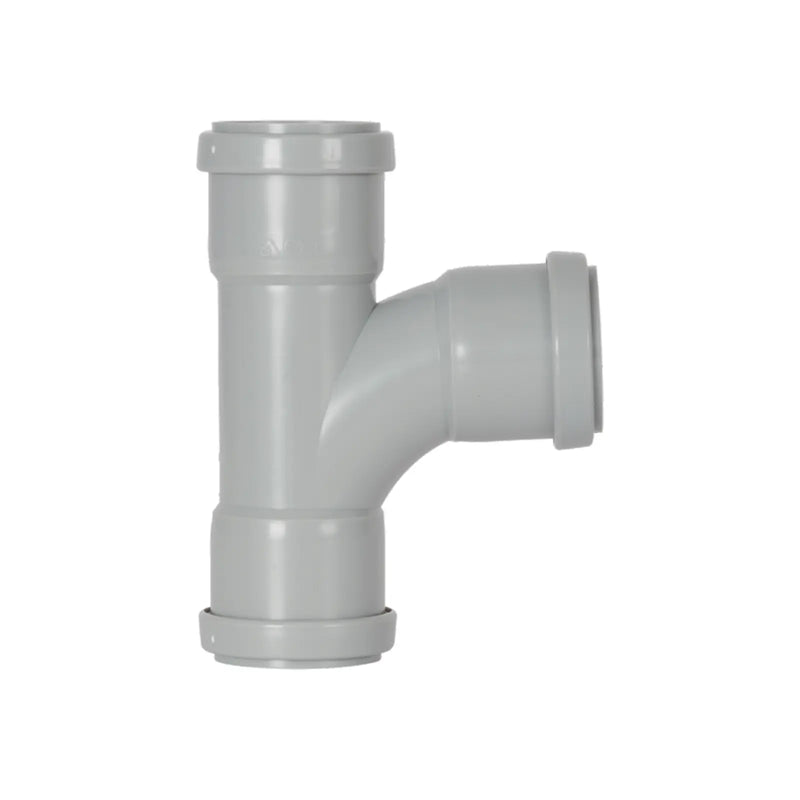 Davant Push Fit Swept Tee 91.25° Grey 40mm