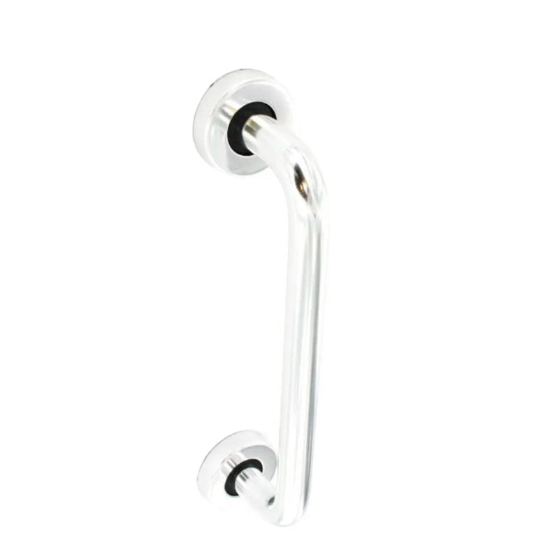 Securit Aluminium Round Bar Pull Polished with Roses 230mm