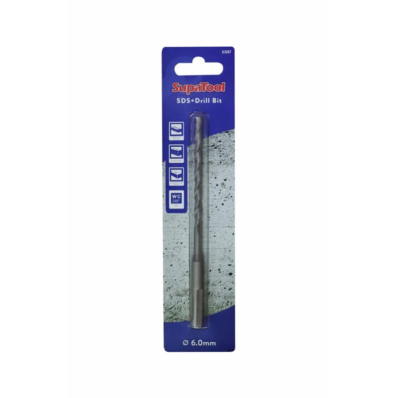 SupaTool Slotted Drill Shaft (SDS) Masonry Drill Bits 6x160mm