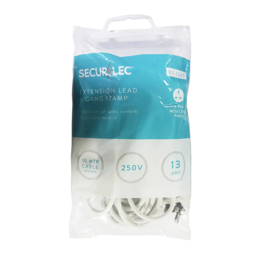 Securlec 4 Gang Extension Lead With 1 x USB-A & 1 x USB-C 2m
