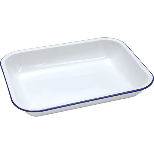 Falcon Enamel Bakepan - Traditional White 34cm x 28cm x 5cm