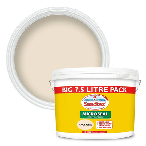 Sandtex Smooth Masonry Paint 7.5L Magnolia
