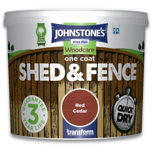 Johnstone's One Coat Shed & Fence 5L Red Cedar